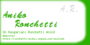 aniko ronchetti business card